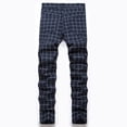 thumbnail image 4 of Lilgiuy Men's Fashionable Striped Plaid Casual Trousers High Elastic Large Size Slim Formal Trousers Cotton Trousers Full Lengrh Pants Lightweight Exercise Pants Running Workout Sports, 4 of 5