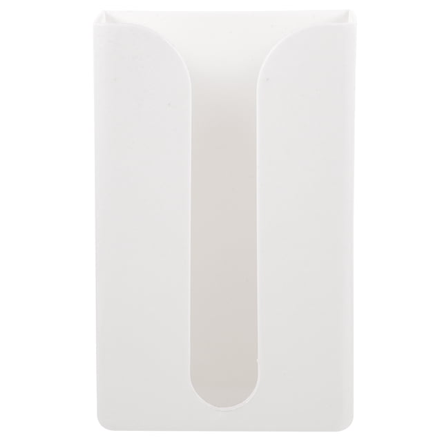 Shisuyan 1Pc Wall Mounted Desk Toilet Tissue Holder Kitchen Paper Storage Box Punch Free Napkin Organiser Container with Seamless Adhesive (White)