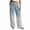 A Sky Blue, variant on Capris Pants for Women Dqueduo Women's Fashion Printed Elastic Waist Casual Pocket Straight-Leg Pants – Cotton Blend Trousers Sky Blue L