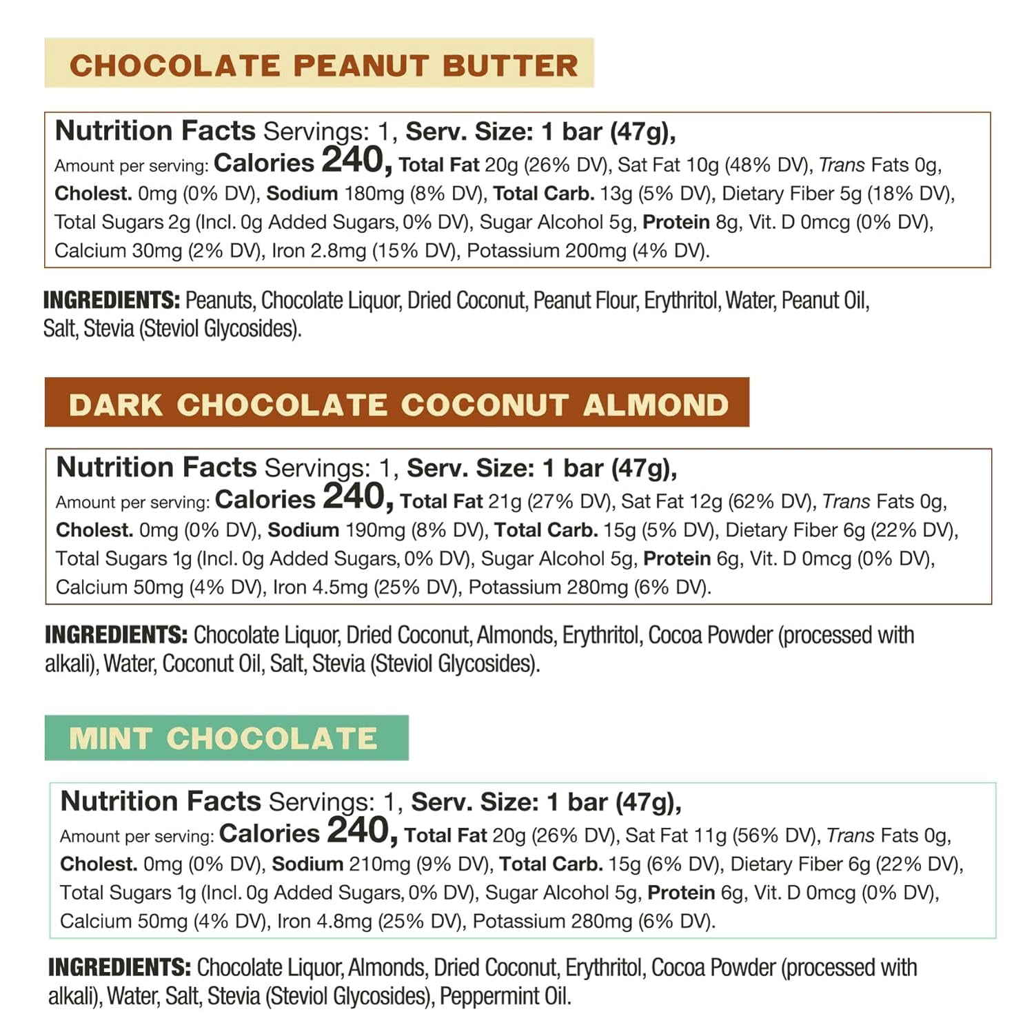 Keto Bars Sampler Pack - Low Carb, No Sugar, Gluten Free, High Fat Snack Bars (12 Pack)