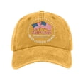 thumbnail image 5 of United States 250th Anniversary Distressed Printed Pattern Baseball Cap Patriotic Adjustable Hat for Men Women,Yellow, 5 of 5