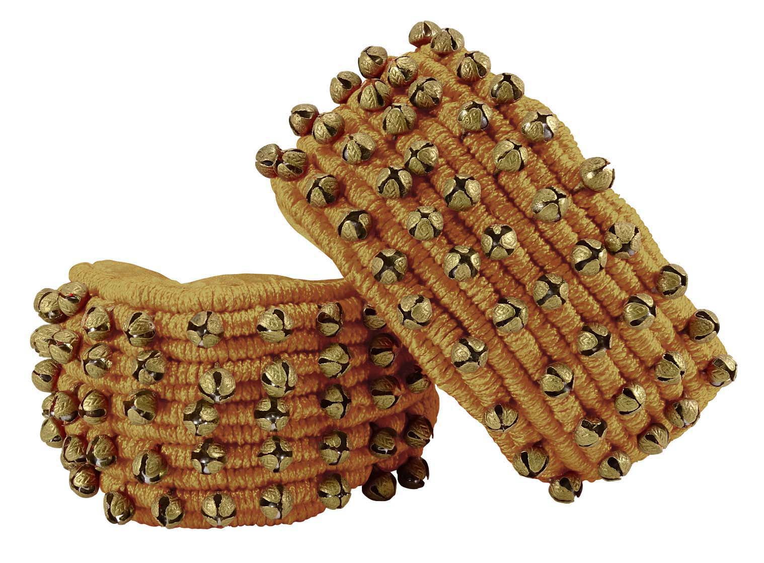 Banithani Indian Traditional 5 Line Classical Kathak 12 No Ghungroo Anklets Dancing Ankel Bracelet Pair Jewelry-Beige
