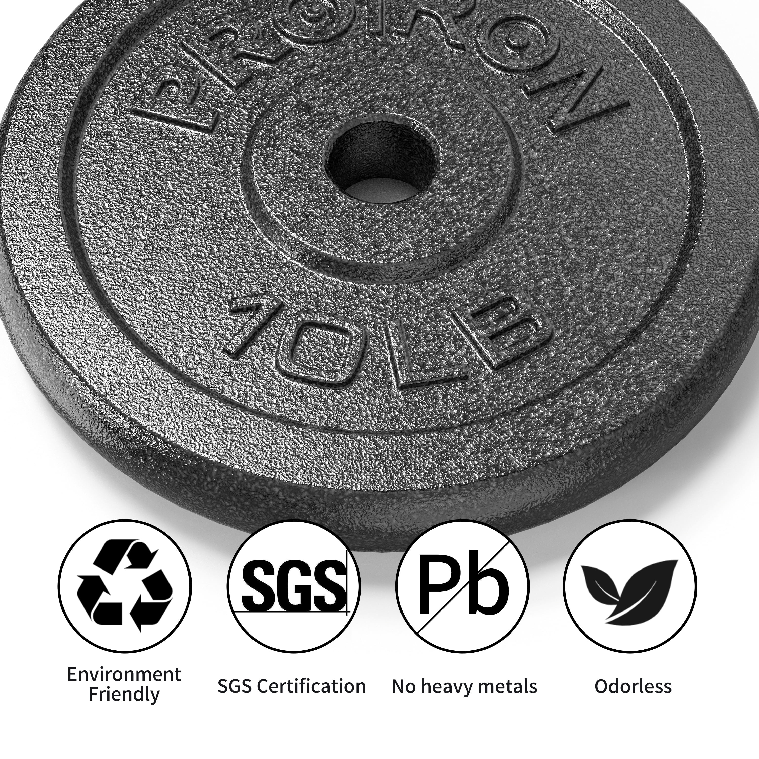 PROIRON Cast Iron Standard Plate 10Lb, Pair