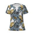 thumbnail image 3 of Naloa Squirrel And Leaves Print T-Shirts Short Sleeve V Neck Tees for Women Fashion Tops Trendy Lightweight Soft Casual Summer Outfits Clothes, 3 of 5