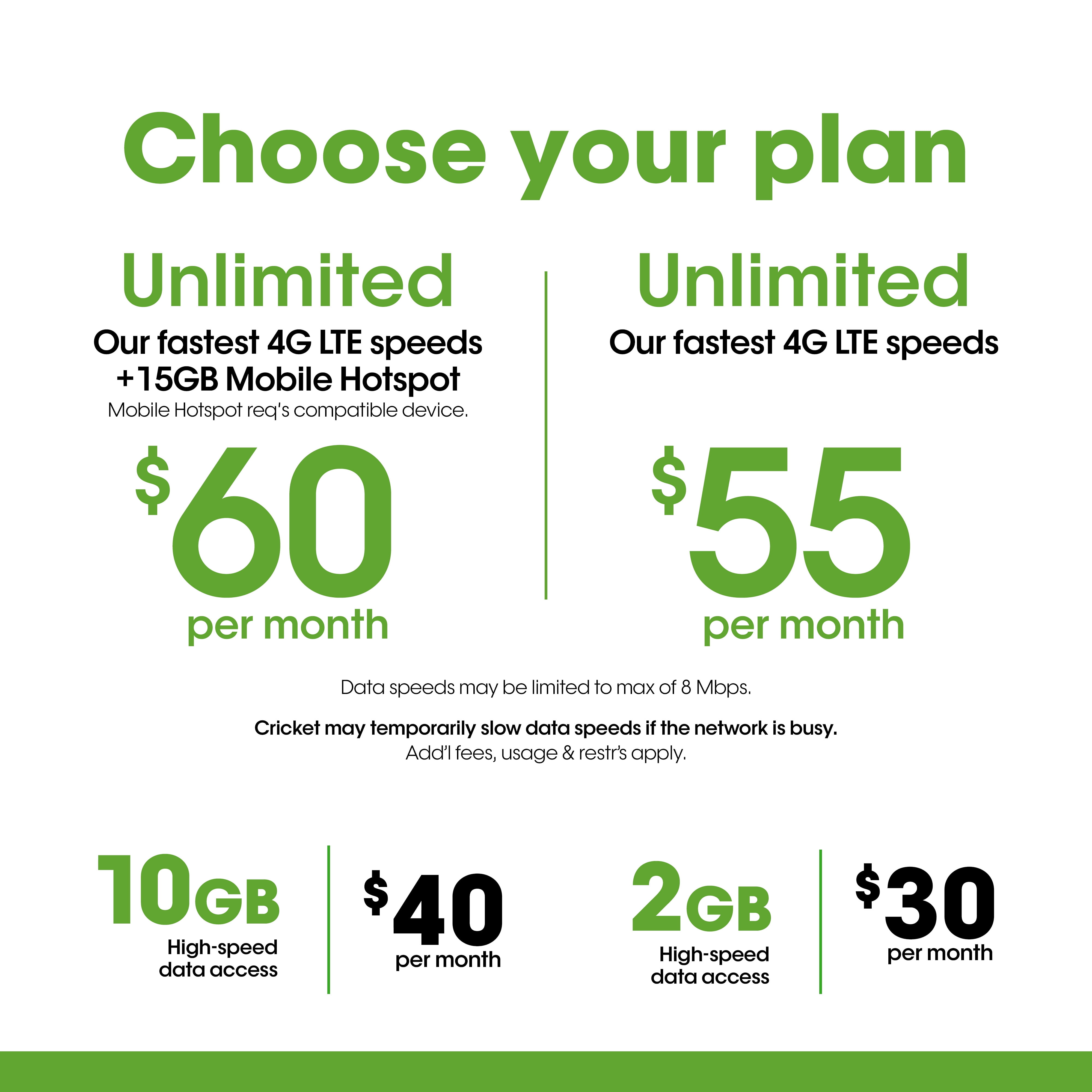 N-Finite Wireless-Clayton, NC - Black Friday BOGO Friday - Sunday at  Cricket Wireless Switch to Cricket and save more than ever! Unlimited Talk  Text and Data w/ 15 GB of Hotspot +