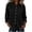 Black, variant on Ruimatai Women's Mandarin Collar Shirts Pleated Front Roll Sleeve Loose Button Down Blouses for Spring Summer Office Daily Wear