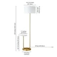 thumbnail image 6 of Evelyn&Zoe Jacinta 65.75" Modern Metal and Marble Floor Lamp with White Drum Fabric Shade, 6 of 7