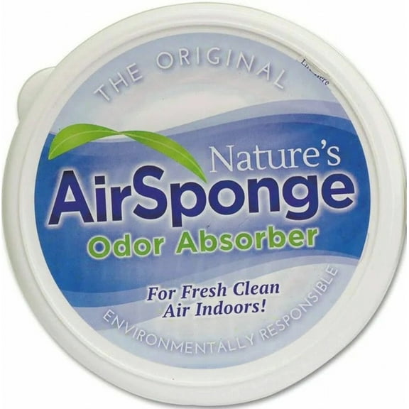 Delta Nature's Air Sponge Odor Absorber, Eliminator, Neutralizer and Natural Air Freshener Gel - Unscented Plastic Tub 0.5 Lb. 6-pack