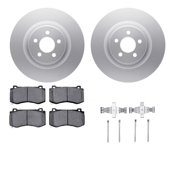 Dynamic Friction Company Front Geospec Brake Rotors with 5000 Advanced Brake Pads includes Hardware 4512-39049