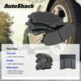 thumbnail image 3 of AutoShack Front and Rear Ceramic Brake Pads Set 8pcs Replacement for 2001-2012 Mitsubishi Galant Eclipse 2001-2005 Chrysler Sebring 2001-2005 Dodge Stratus 2.4L 3.0L 3.8L V6 FWD SCD866-383, 3 of 6