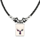 thumbnail image 1 of cabeza de animal artístico renos efecto colorido collar a mano colgante de cuerda de cuero Unbranded M, 1 of 3