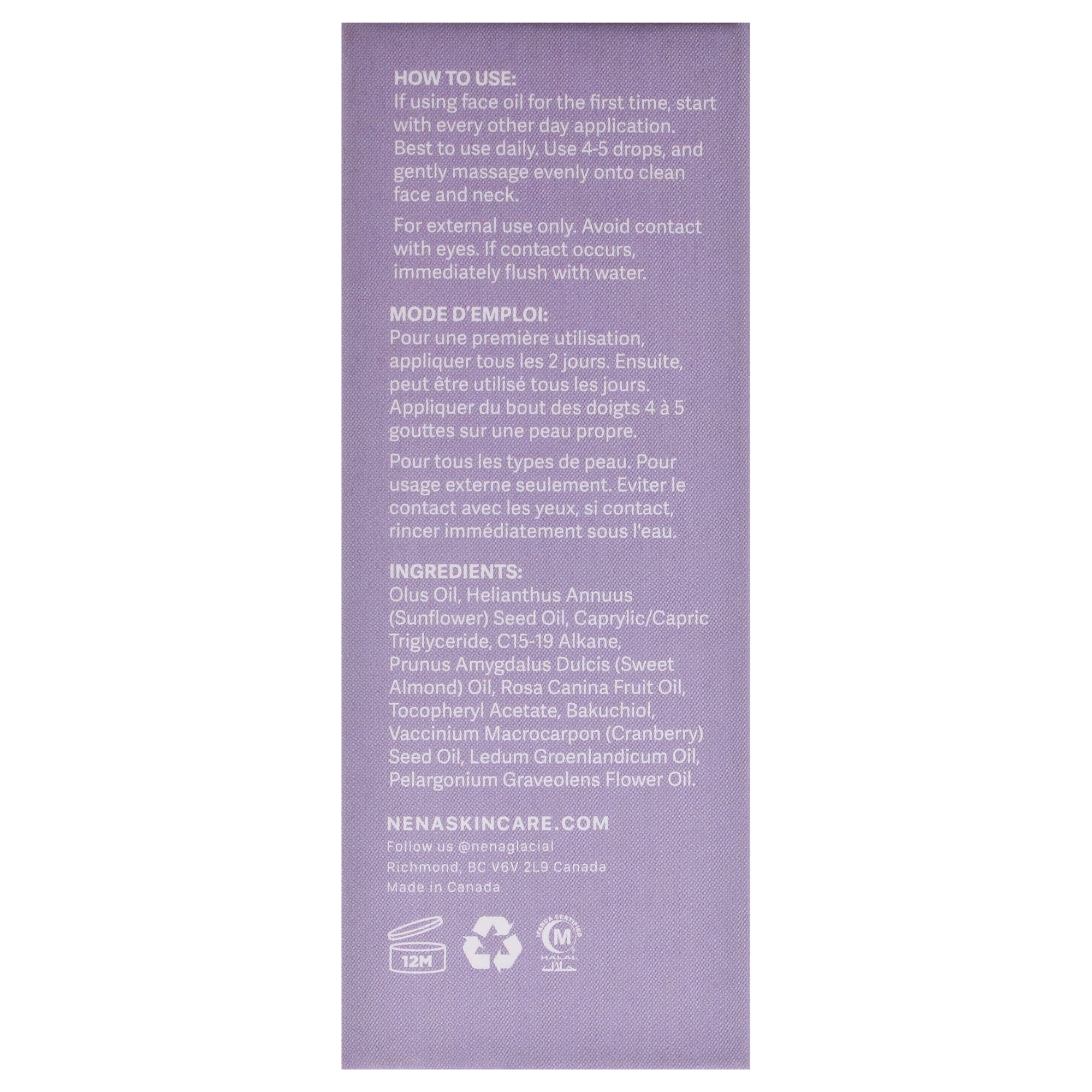 NENA Skincare Face Oil, Bakuchiol and Vitamin E Oil, 0.95 oz