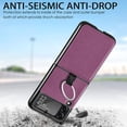 thumbnail image 4 of Samsung Galaxy Z Flip 3 Phone Case, PU Leather Protective Cover with Ring Strap Shockproof Lightweight Smartphone Protector Case for Samsung Galaxy Z Flip 3 ZH Purple, 4 of 7