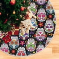 thumbnail image 5 of FMSHPON Skull Xmas Christmas Tree Skirt Stand Mat for Holiday Party Decoration Indoor Outdoor 48 inches, 5 of 6