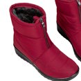 thumbnail image 3 of Botas de nieve forradas de piel, zapatos de nieve para tobillo, mujeres acogedoras de talla grande para actividades al aire libre, 3 of 9