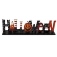 thumbnail image 2 of Decoraciones de mesa de Halloween Centros de mesa de calabaza Bandeja de madera para la cena B, 2 of 9