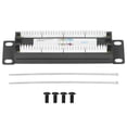 thumbnail image 2 of 8 Ports Wall Mount  Patch Panel CAT6 Unshielded Wiring Bracket  Cable Rack For 23-28AWG Cable, 2 of 8