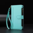thumbnail image 5 of Compatible Phone Case for OPPO Reno 8 Pro 5G, Premium Leather Zipper Pocket Wallet Phone Case with 9 Card Slots and Removable Wrist Strap, 5 of 5