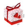 thumbnail image 5 of comerut 50Pcs Heart Box Multi-color Optional Detailed Eye-catching Delicate Exquisite Packaging Paper Wedding Party Candy Chocolate Container for Cookie, 5 of 8