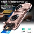 thumbnail image 6 of Elegant Choise Case with Flip Card Slot and Kickstand for iPhone 16 Pro Max/16 Pro/16 Plus/16 Heavy Duty Rugged Phone Cover, Pink, 6 of 13