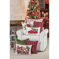 thumbnail image 5 of 18.5" Red and Green Rectangular "Deck the Halls" Christmas Throw Pillow, 5 of 5