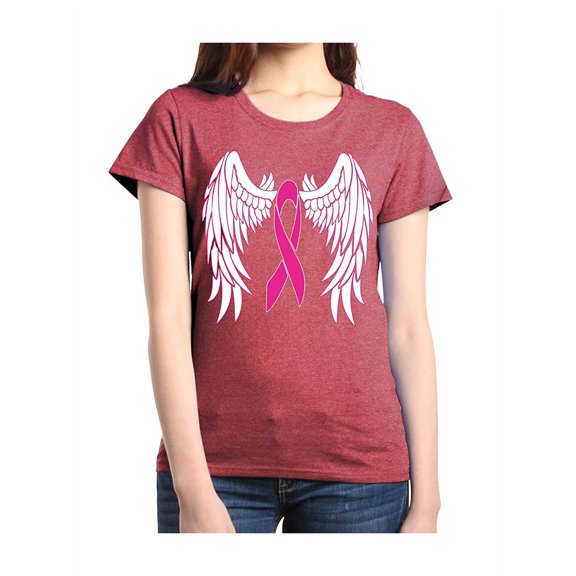 Women's T-Shirt Short Sleeve - Cancer Ribbon