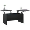 thumbnail image 2 of vidaXL Coffee Table Black 80x50x42.5 cm Engineered Wood, 2 of 5