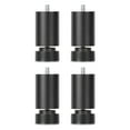 thumbnail image 1 of 4 Pieces M10 Thread Bed Frame Legs Heavy Duty Furniture Support Legs Replacement Black 18cm, 1 of 7