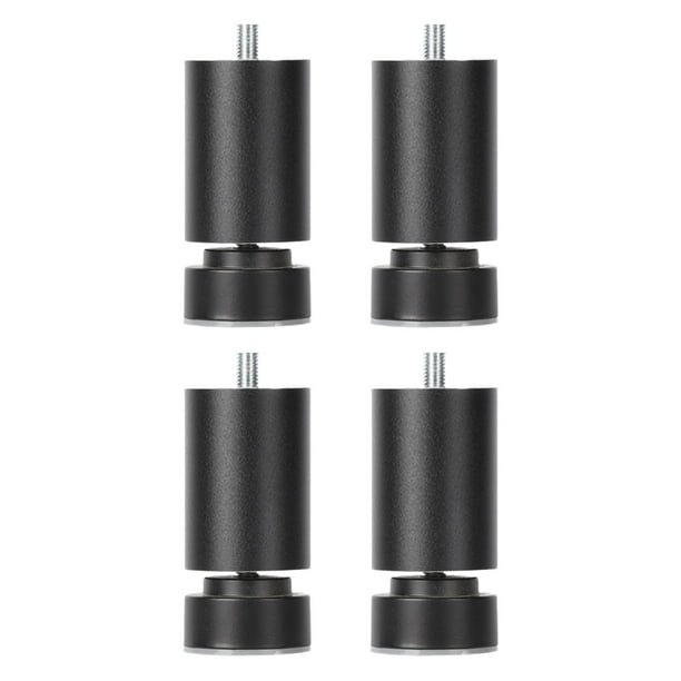 4 patas de mesa M10 para muebles, patas de sofá de aleación, rosca M10 para marco de cama. Negro 15cm