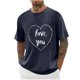 thumbnail image 1 of Camisas de Manga Larga para Hombres Imprimir Casual Cuello Redondo Blusa de Manga Corta, Camisas de Lino para Hombres, 1 of 8