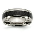 thumbnail image 2 of Titanium Polished w/Black Carbon Fiber Inlay 8mm Band, 2 of 9