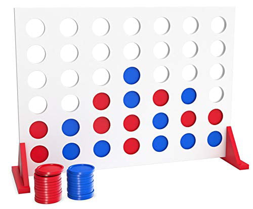 Giant Connect 4 In A Row Backyard Game Toys Gift Kids Adults Wooden Board Family 