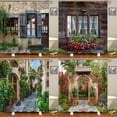 thumbnail image 2 of Rustic Shower Curtain Doors of An Old Rock House with French Frame Details In Countryside European Past Fabric Bathroom, 2 of 7