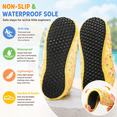 thumbnail image 5 of Baby Boys and Girls Swim Water Shoes Barefoot Socks Yellow, 5 of 6