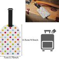 thumbnail image 2 of GZHJMY Colorful Polka Dots Seamless Luggage Tags Set of 2, PU Leather Travel ID Label with Privacy Name Card Cover for Travel Bag Suitcase Decoration, 2 of 6