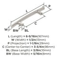 thumbnail image 2 of Amerock Cyprus 3-3/4 inch (96mm) Center-to-Center Polished Nickel Cabinet or Furniture Pull, 25 Pack, 2 of 3