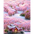 thumbnail image 1 of Pintura de diamante 5D DIY Taladro redondo completo Flor Montaña Villa Kit Decoración Artesanía Hugtrwg Para estrenar, 1 of 9