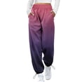 thumbnail image 1 of Pantalones deportivos Prolriy para mujer, pantalones de moda para mujer, pantalones deportivos casuales con estampado degradado, bolsillos, cintura alta, deportivos, para gimnasio, ajuste atlético,, 1 of 6