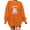 Orange, variant on DeHolifer This Is Some Boo Sheet Sweatshirt Women Halloween Ghost Print Oversized 2023 Casual Long Sleeve Crewneck Pullover Top Brown 2XL