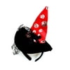 Pretend Play Dress Up Mozlly Red Wicked Witch Skulls Hat Halloween Headband (Multipack of 3)