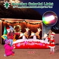 thumbnail image 2 of Trineo inflable navideño Danxilu de Papá Noel con 3 renos de 3 m, 2 of 6