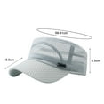 thumbnail image 7 of HEVIRGO Peaked Hat Solid Color Breathable Lightweight Hollow Out Flap Top Men Caps Outdoor Hat Blue Polyester, 7 of 7