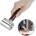 thumbnail image 3 of 60mm Leather Press Roller High Carbon Steel Solid Leather Edge Roller With Wooden Handle, Glue Laminate Rolling Tool, 3 of 5