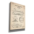 thumbnail image 2 of Epic Graffiti "Self-Digging Military Tank Blueprint Patent Parchment" Giclee Canvas Wall Art, 12"x18", 2 of 3