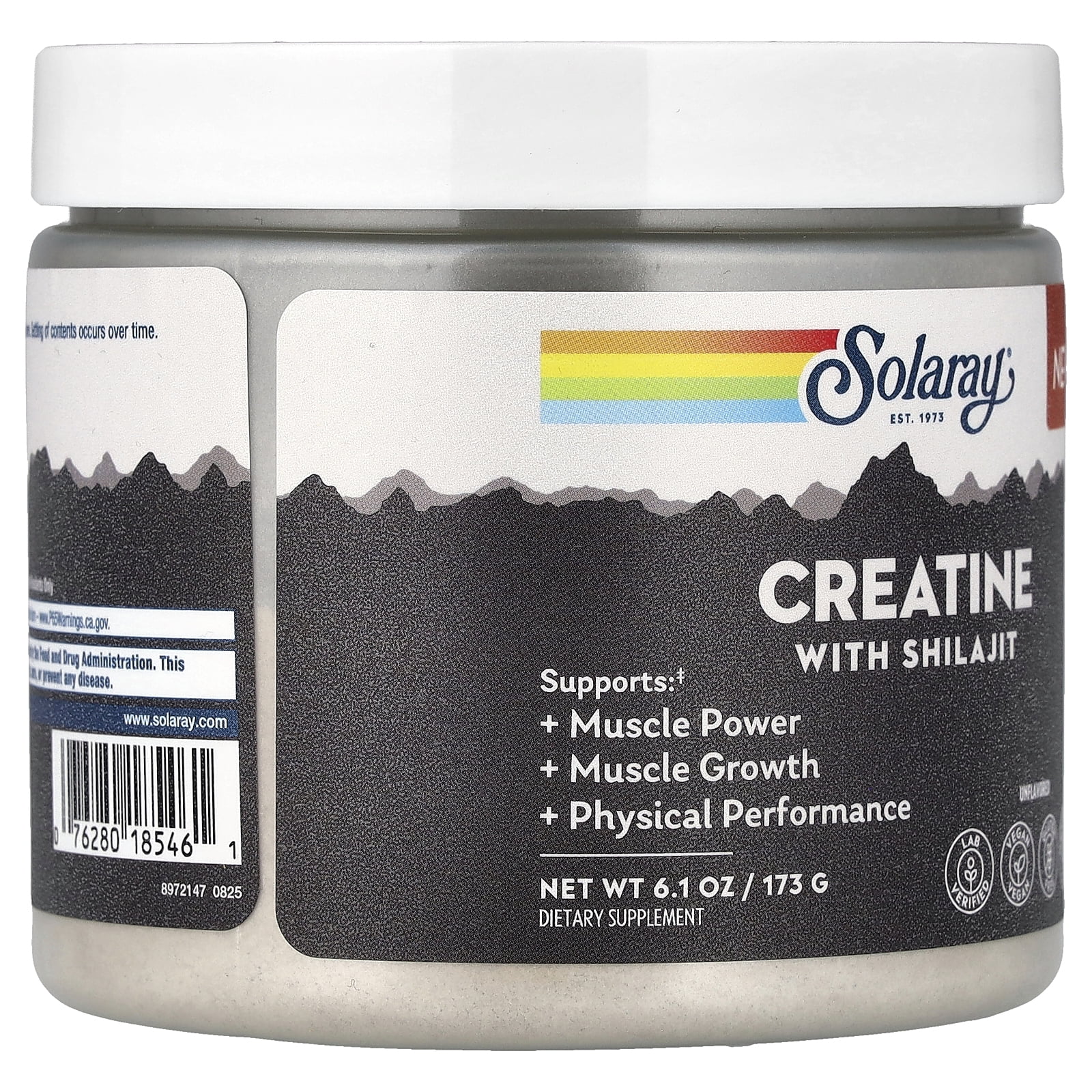 Solaray Creatine with Shilajit, Unflavored, 6.1 oz (173 g)