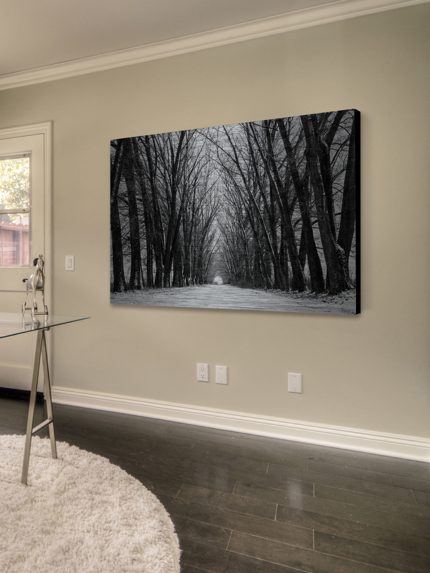 Parvez Taj "Rows of Trees" Painting Print on Brushed Aluminum