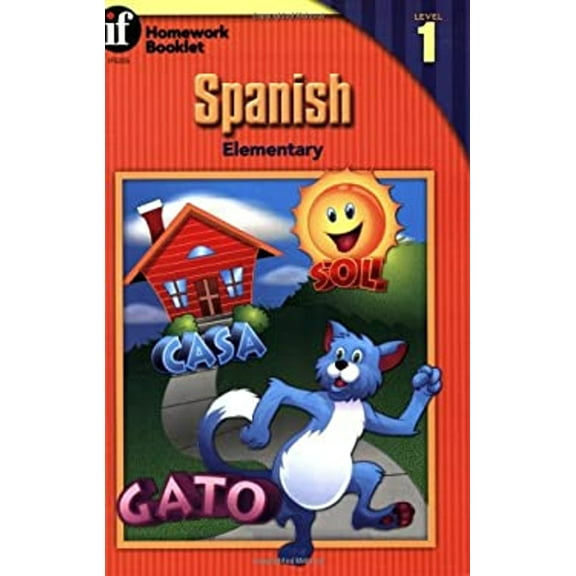 Pre-Owned Spanish Homework Booklet, Elementary, Level 1 (Spanish and English Edition) (Paperback) 0880129859 9780880129855