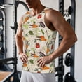 thumbnail image 5 of Rateoe Cute Vegetables Pattern Sleeveless Gym Shirt Muscle Tee Breathable Workout Shirt Slim-Fit Tank Quick Dry Fit Muscle Tank Top Bodybuilding Sleeveless T Shirt-XX-Large, 5 of 7