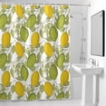 thumbnail image 4 of Lemon Leaves Fabric Shower Curtain Flower Floral Bouquet Washable Shower Curtains for Bathroom, Waterproof Bath Curtain with Hooks Home Decor 72x84in, 4 of 8