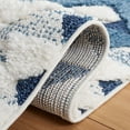 thumbnail image 5 of SAFAVIEH Moroccan Tassel Larry Geometric Shag Runner Rug, Blue/Ivory, 2'3" x 12', 5 of 11